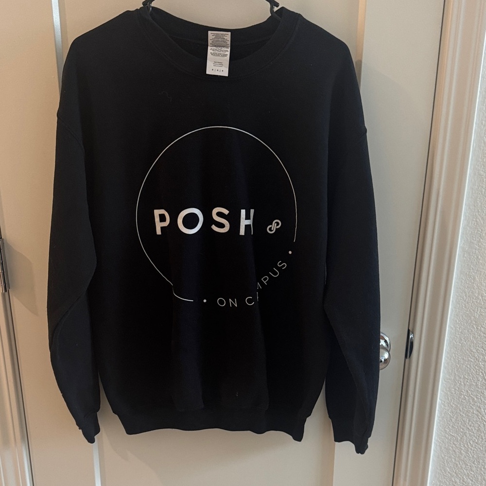Posh Black Crewneck Sweater
